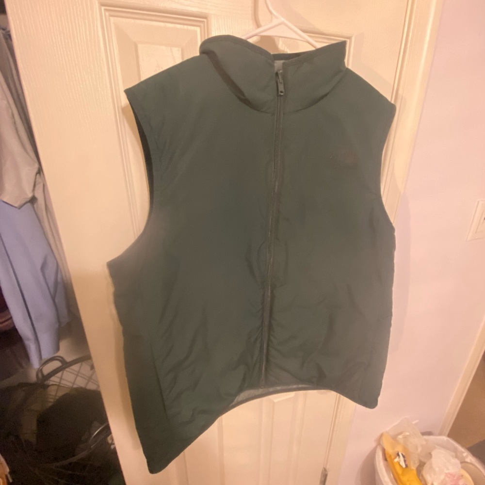 North Face Green Vest Jacket Large
